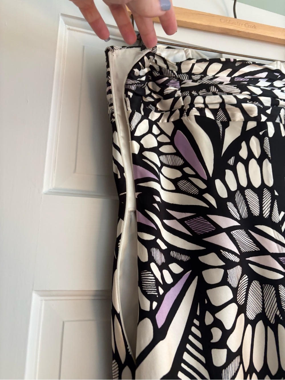 Laundry by Shelli Segal Strapless Sweetheart Long Dress Black White Purple 4 - Picture 12 of 16